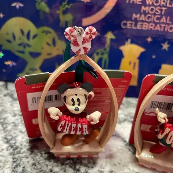 Disney Sketchbook Mickey Cheer and Minnie Joy New Ornaments